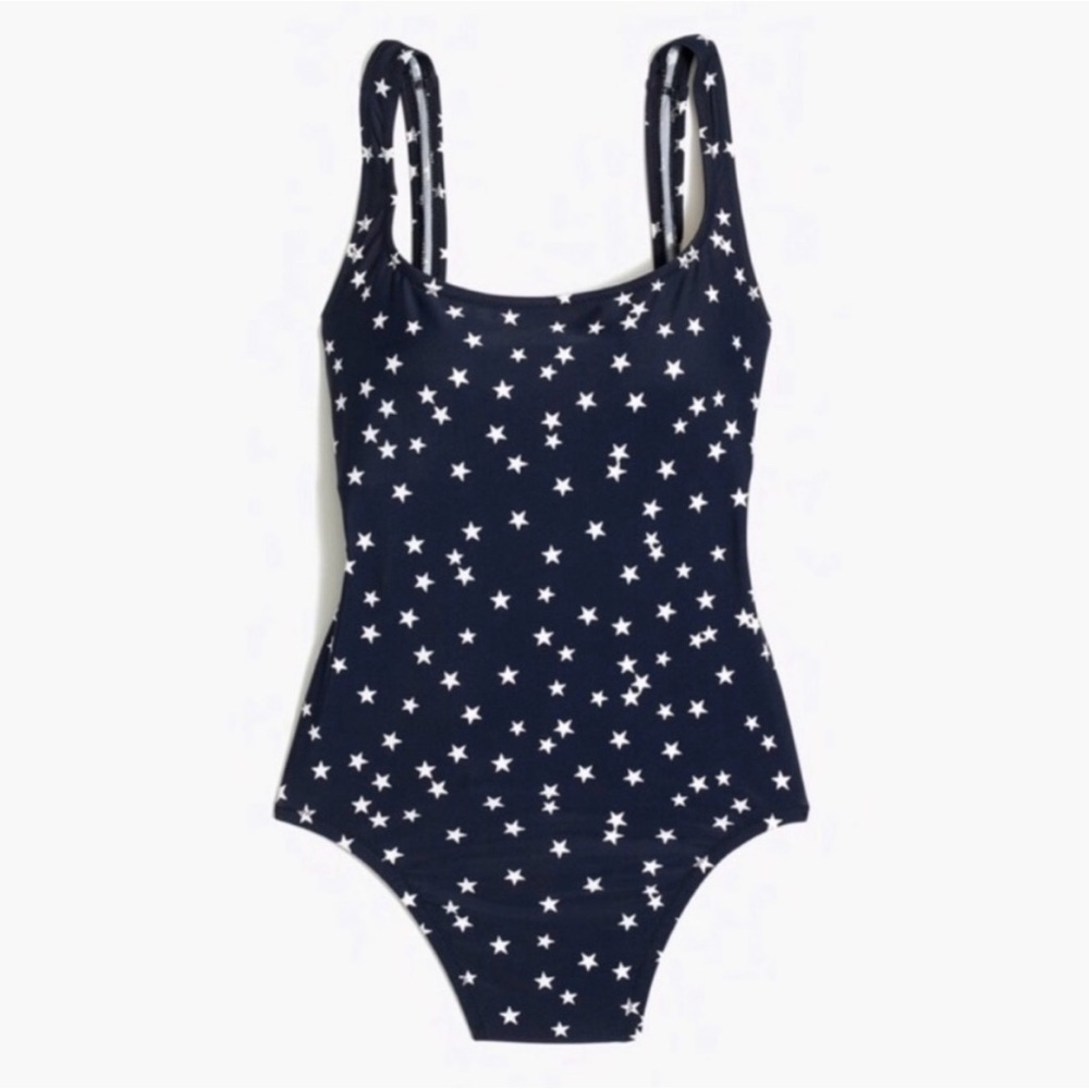 J.Crew Navy Americana Stars Scoop Back One Piece Swimsuit - Picture 7 of 7
